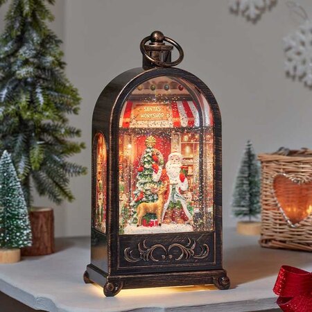 SnowSwirl Santa's Workshop Lantern