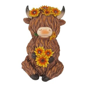 Solar Highland Cow 25cm