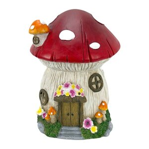 Solar Mushroom House 34cm