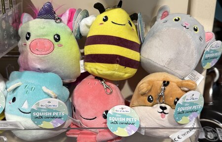 Squish Pets with keyring, approx. 9 cm
