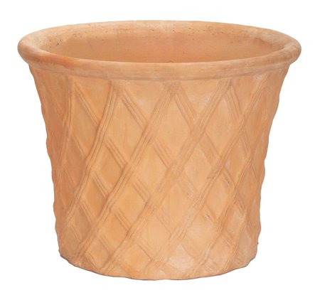 Terracotta Lattice Cone 49cm