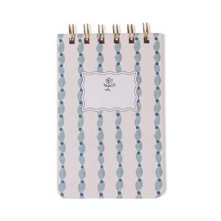 Tulip Twin Wire Notepad - Wavy Blue