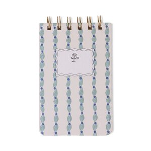 Tulip Twin Wire Notepad - Wavy Blue