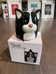 Upside Down Mug, Cat black/white