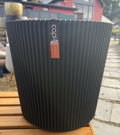 Vase conical Groove NL 45x41 black