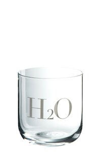 WATER GLASS GLASS TR/SILVER (8x8x9cm)