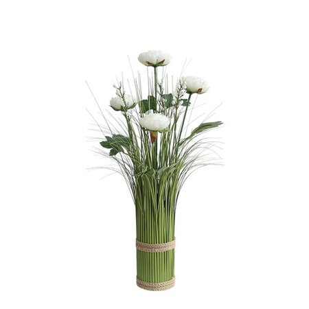 White Camellia Grass Bundle 45cm
