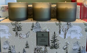 WHITE CHRISTMAS TRIO CANDLE VOTIVES