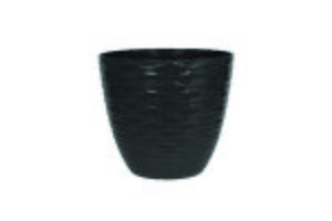Windermere Glazed Planter Charcoal 38cm
