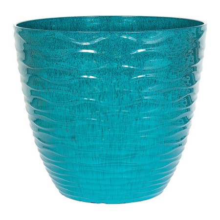 Windermere Glazed Planter Teal 33cm