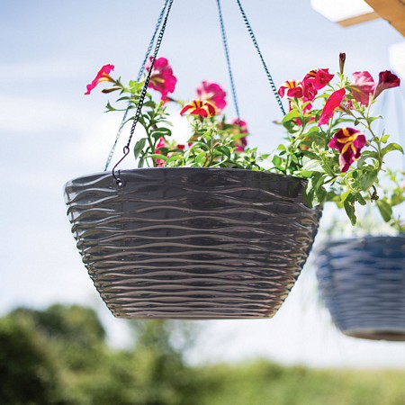 Windermere Hanging Basket Charcoal 35cm