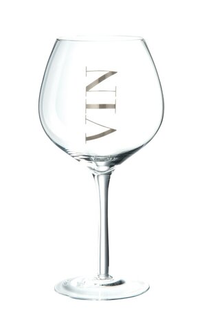 WINE GLASS RED WINE TR/SILVER (10x10x22cm)