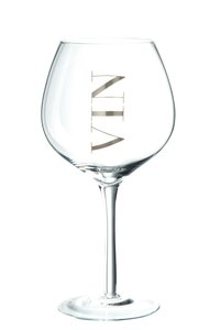 WINE GLASS RED WINE TR/SILVER (10x10x22cm)