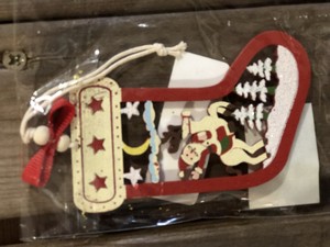 Wooden Santa Sock Hanging
