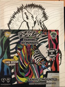 Zebra pop art paint by numbers